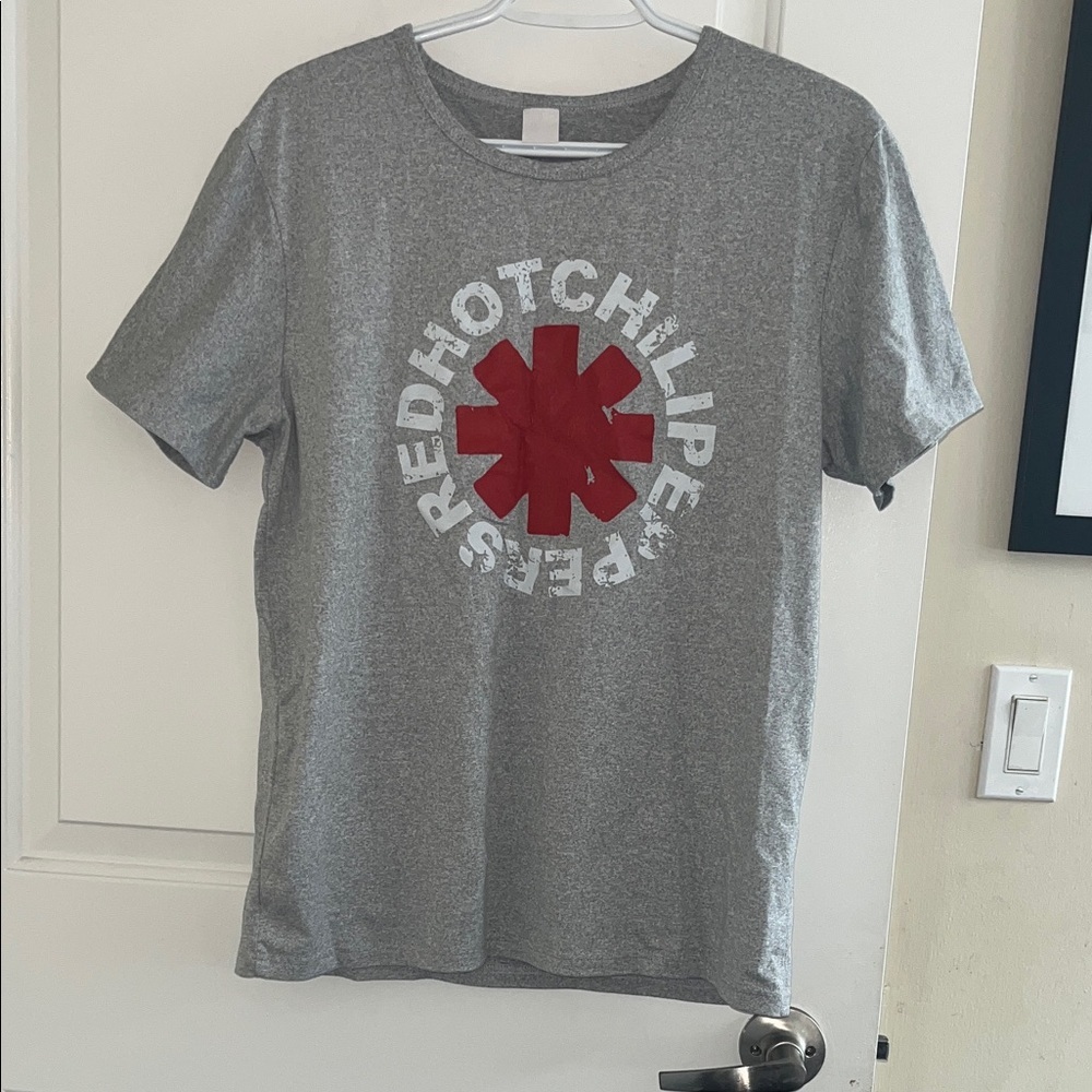 Red Hot Chili Peppers RHCP Logo Band T-Shirt Gray Size Small